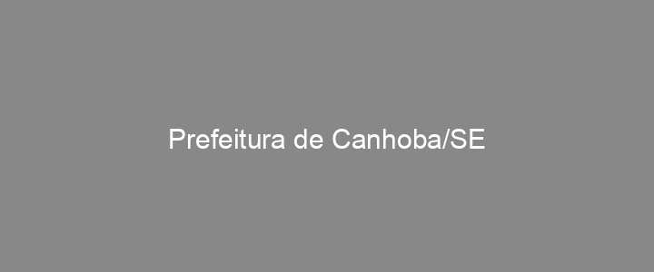 Provas Anteriores Prefeitura de Canhoba/SE